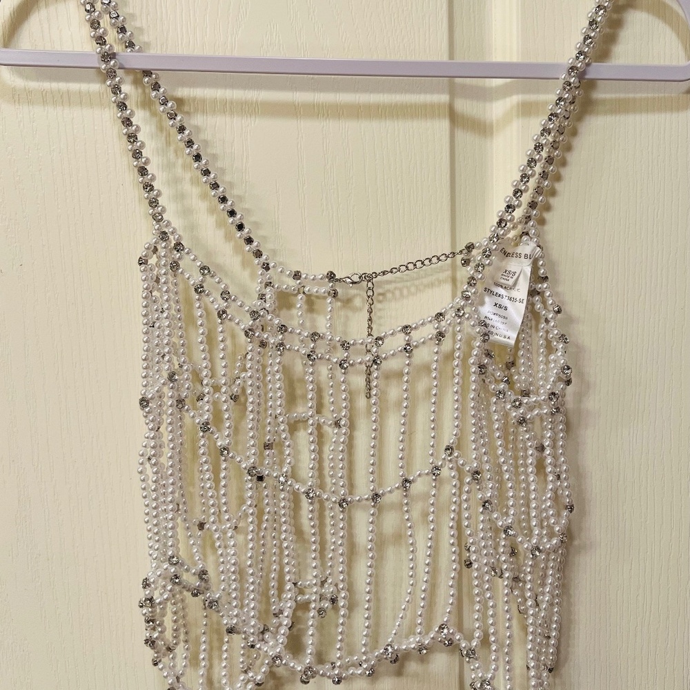 Beaded and Jeweled Tank Top